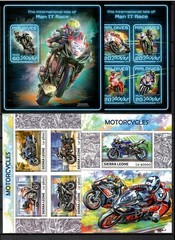 MOTORCYCLES bikes collection Pt. 2 – 45 s/s issued 2017-2018 MNH #CNA412