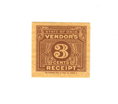 State of Ohio 3 Cent Vendor’s Receipt Sales Tax Stamp — Superior Litho (U268)