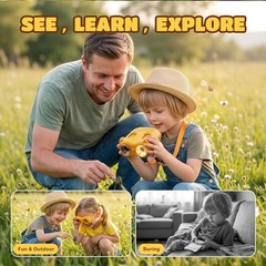 1000X Digital Microscope for Kids Handheld: 2-in-1 Binoculars Portable STEM