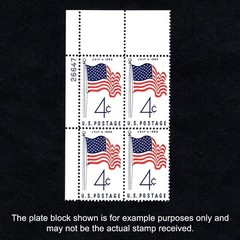 Scott 1153 – 50-Star American Flag 4-cent US Stamp Plate Block of 4 (four) MNH