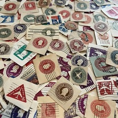 USA SQUARES CUT-OUT LOT! GREAT VINTAGE ASSORTMENT!