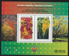 Canada #2001b, National Emblems, Flowers, Souvenir Sheet of 2, MNH Stamp 2003