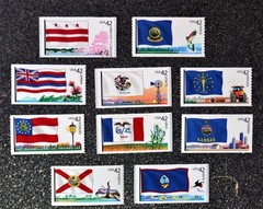 2008USA #4283-4292 42c Flags Our Nation Series 2 Set of 10 Singles Mint NH