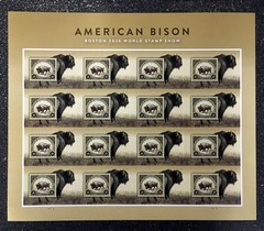 2026USA Forever American Bison Boston World Stamp Show- Sheet of 16 Mint buffalo
