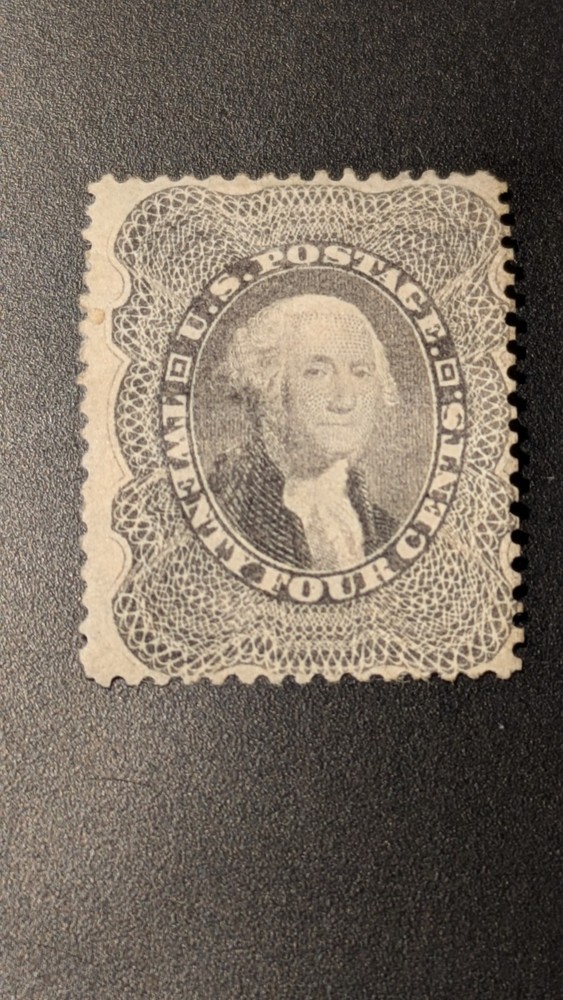 U.S.Stamp#37 Fine Mint With Disturbed Original Gum and Light Crease. Scott=$1450