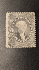 U.S.Stamp#37 Fine Mint With Disturbed Original Gum and Light Crease. Scott=$1450