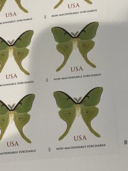 USPS Postage Stamps Sheet of 100 Non Machinable LUNA MOTH