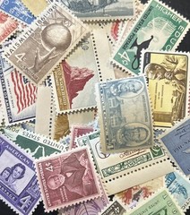 50 MNH OLD All Different Vintage 4 cent stamps–some Over 80 Years Old
