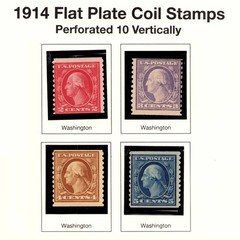 US 1914 # 444 445 446 447 Perf 10 Vert MNH Original Gum F/VF Coil Stamps CV$1795