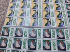 ** 100 × 2nd Second Class Stamps Unfranked Barcoded Genuine With Original Gum **