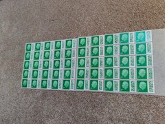 * KING 50 2nd Second Class Stamps Unfranked Barcoded Genuine with Original Gum *