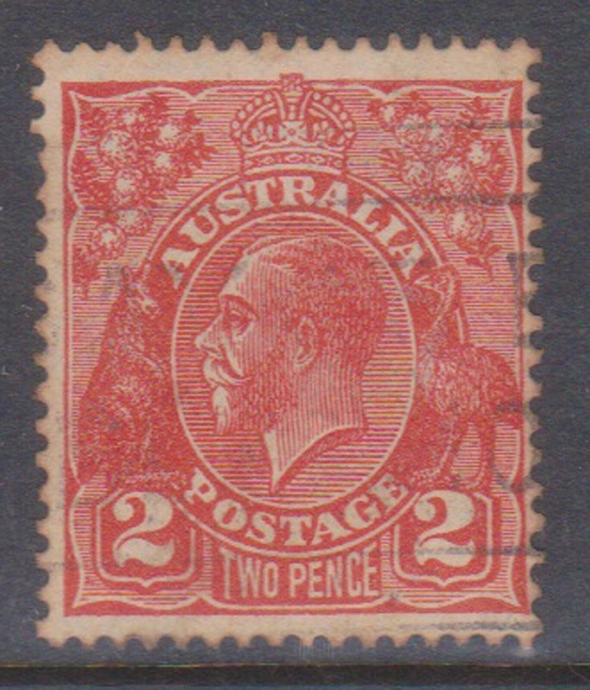 (K220-270) 1931 Australia 2d red KGV (toning)(JZ)