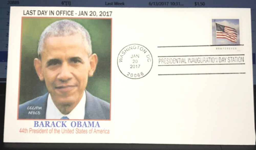 AFDCS Barack Obama – LAST DAY IN OFFICE Presidential Inauguration Station Cancel