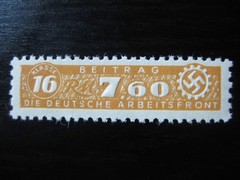 THIRD REICH mint MNH Arbeitsfront Klasse 16 RM 7.60 revenue stamp!