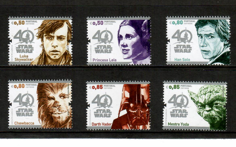 Portugal 2017 – Star Wars 40th Anniversary – Set of 6 Stamps – MNH
