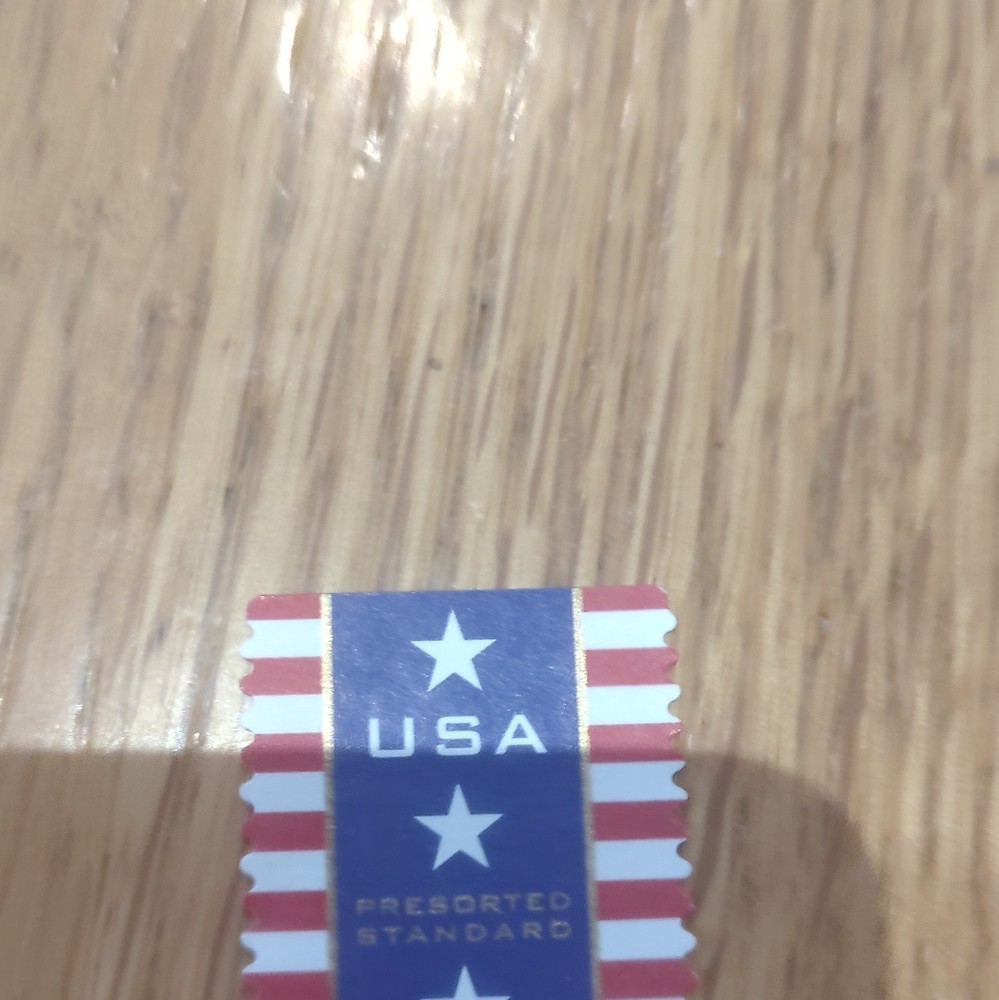 USA Presorted Standard Patriotic Flags National Emblems Stamp Red White Blue