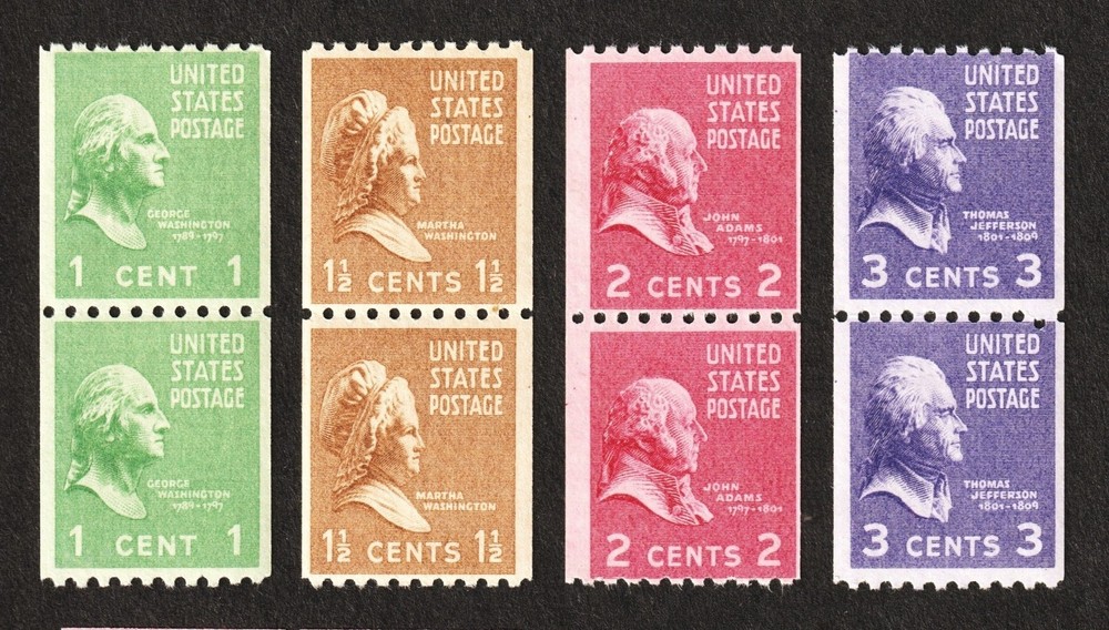 PAPER-GEM: scott#848 849 850 851 coil pair us/usa stamp Mint Never hinged nh/mnh