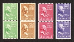 PAPER-GEM: scott#848 849 850 851 coil pair us/usa stamp Mint Never hinged nh/mnh
