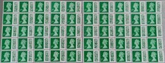 * * 50 2nd Second Class Stamps Unfranked Barcoded Genuine With Original Gum * *