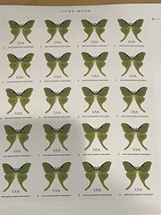 USPS Postage Stamps Sheet of 100 Non Machinable LUNA MOTH