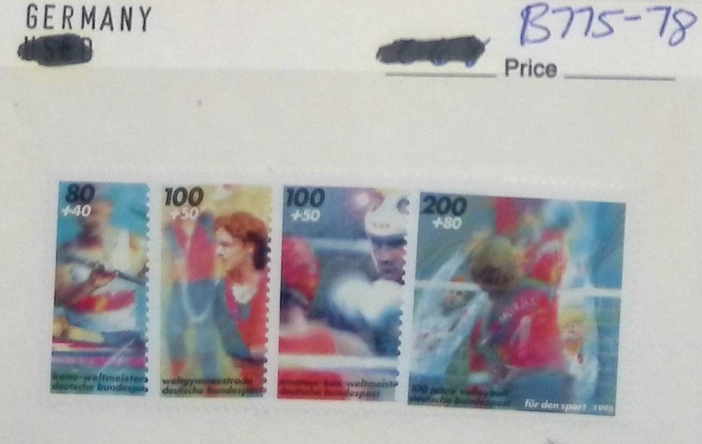 Germany Semi-Postal Sports Stamps Set MNH Multi-Color 80+40 100+50 200+80