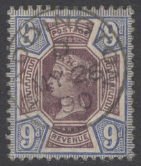 SG 209 9d dull purple & blue. Very fine used with an upright Haddington, May…