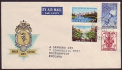1956 OLYMPICS ON POST OFFICE HERMES FIRST DAY COVER – J SANDERS (ENGLAND)