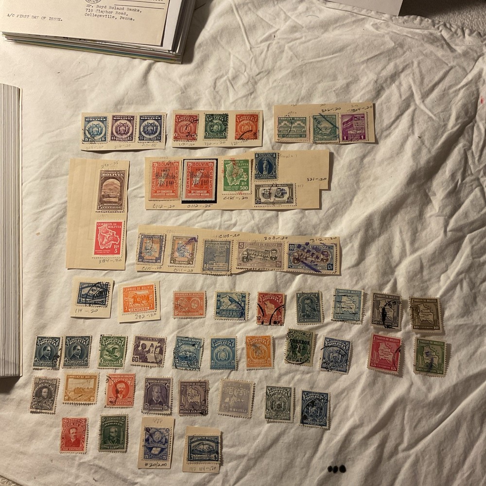 BOLIVIA-(-1910-1950-)-HISTORICAL EVENTS -LOT OF 53-STAMPS-MH/USED-B02