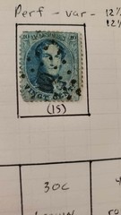 Belgium King Leopold I Vintage Stamp Lot 1858-1865 Medallion Collection Page