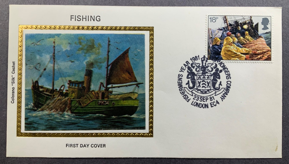 1981 FISHING FIRST DAY COVER, MISSION FOR DEEP SEA FISHERMEN. Colorado Silk