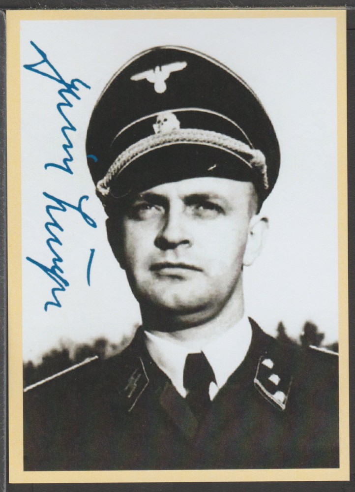 ✔️ GERMANY 3. Reich Heinz Linge RARE SIGNATURE POSTCARD – REPRODUCTION!!!
