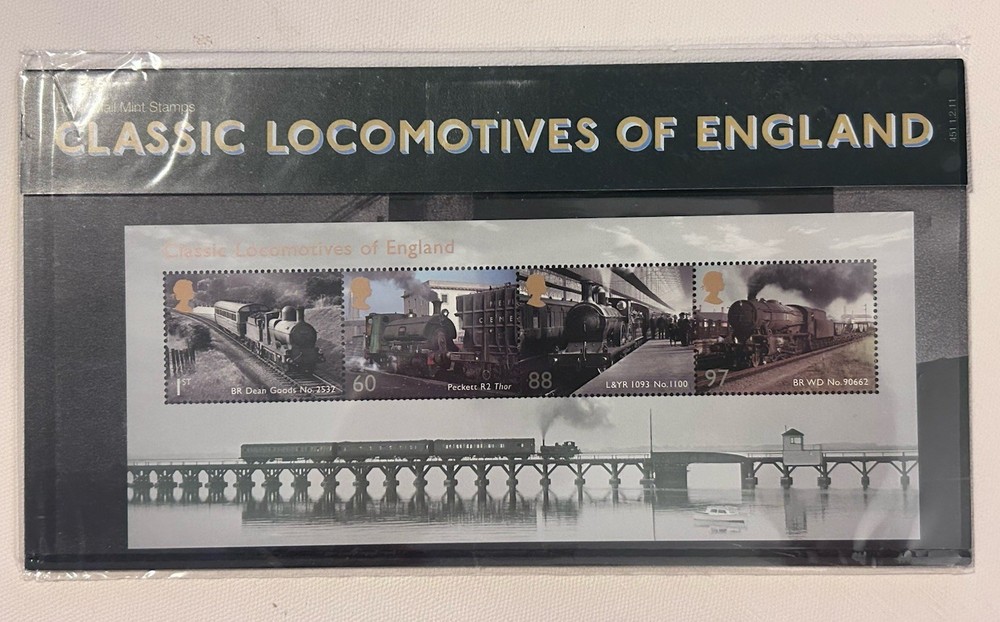 2011 PRESENTATION PACK MINI SHEET CLASSIC LOCOMOTIVES OF ENGLAND NO 451