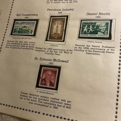 U.S.-(-1959-)-HISTORICAL EVENTS-lot Of 12-Stamps-ON ALBUM PAGE-USED-#30