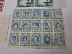 Vintage Postage Stamps Blocks Lot Original Gum And Used Collectible