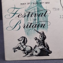 Festival of Britain 1952 Philatelic Cover Blackpool Postmark 1½d Wilding Stamps