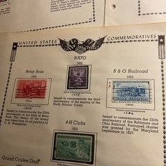 U.S.-(-1952-1953-)-HISTORICAL EVENTS-lot Of 19- Stamps-ON ALBUM PAGE-USED-#30