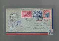 1941 WWII Suva Fiji First Flight Cover to Noumea New Caledonia Pan Am Censored