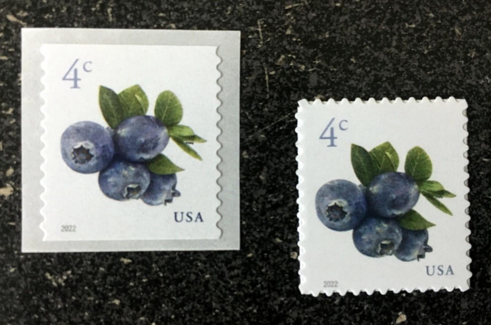 2022USA #5652-5653 4c Blueberries – Coil & Sheet Set of 2 Singles Mint blueberry