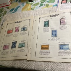U.S.-(-1956-1957-)-HISTORICAL EVENTS-lot Of 11-Stamps-ON ALBUM PAGE-USED-#30