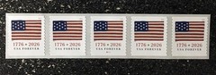 2026USA Forever US 1776 Flag – PNC Plate (#B1111) Coil Strip of 5 BCA SPACES