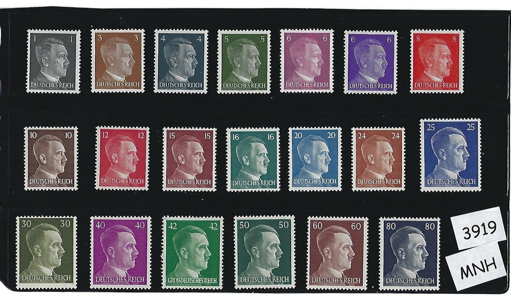 #3919 MNH stamp set Adolf Hitler 1941-1944 Third Reich Germany 20 all different