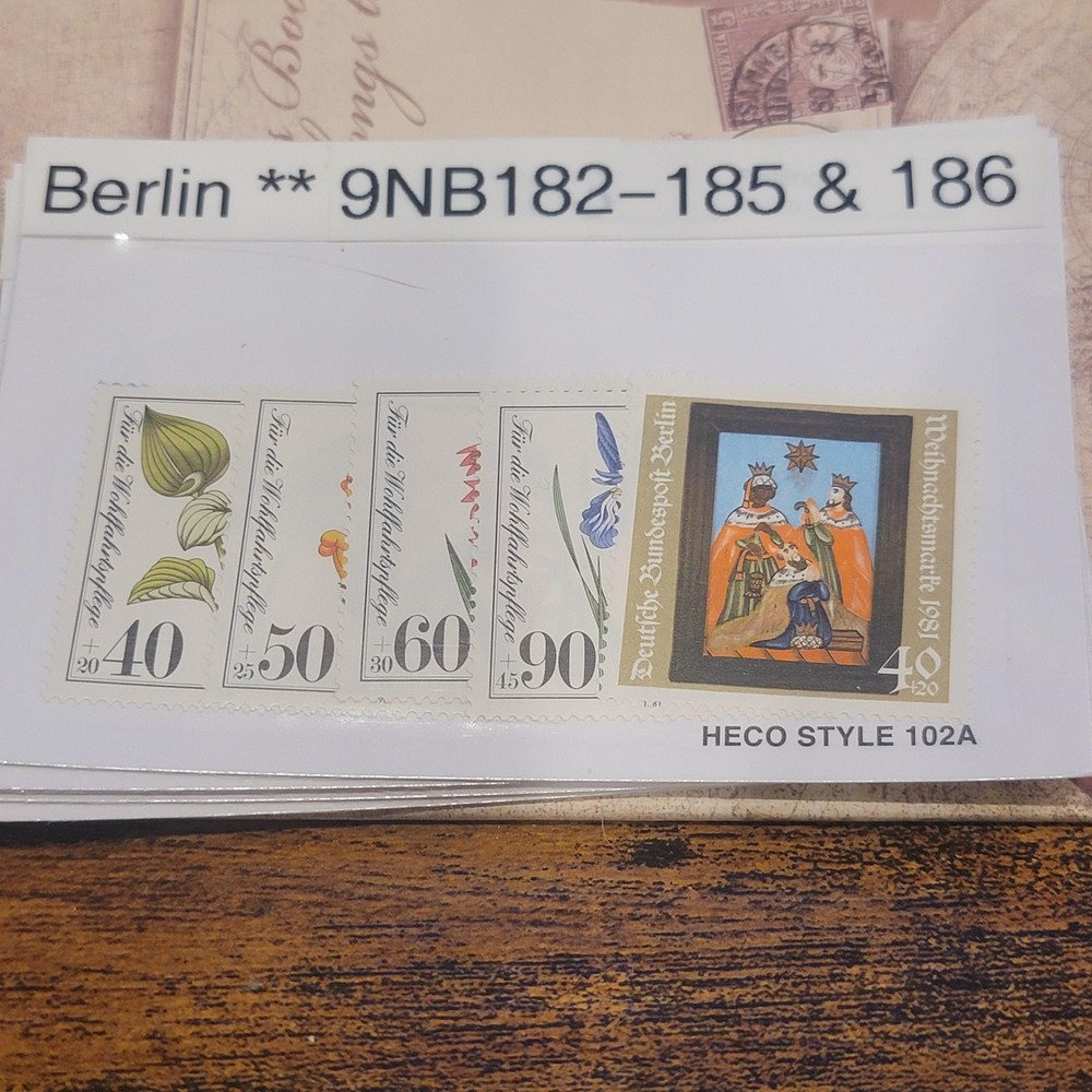 Germany Semi-Postal Stamps Berlin 1981 MNH 9NB182-185 & 186 40+20 Multi-Color