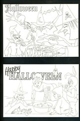 Postal Stationery Ireland postal card LOT OF 7 Halloween Santa holidays 1987