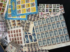 huge lot of US stamps discount postage Face Value FV $600+ xmas flowers sheets