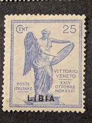LIBIA LIBYA 1922 OVERPRINTED Sc# 33, 34, 35, 36 MINT HINGED Original Gum