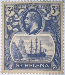 Travelstamps: St. HELENA STAMPS SC# 83, 3d, Mint, Original Gum, Hinged, MOGH.