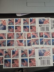 US FOREVER STAMP USA FLAG 2023 2 SHEETS OF 20 (40 STAMPS)