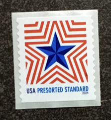 2024USA #5832 10c Radiant Star Presorted Standard – Coil Single Mint