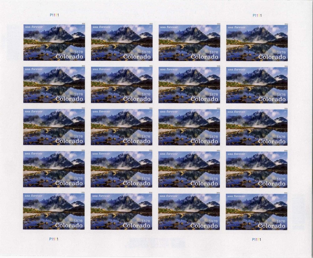 NDC 2026, Colorado Imperf Pane of 20 / Sheet without die cuts NDC