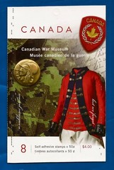 CANADA War Museum MILITARY CROSS eight postage stamps MNH peel and stick